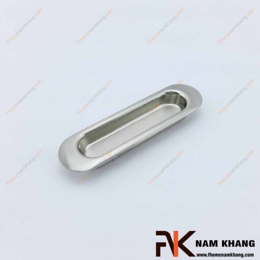 Tay nắm âm tủ hợp kim mạ trắng bạc NK061-B