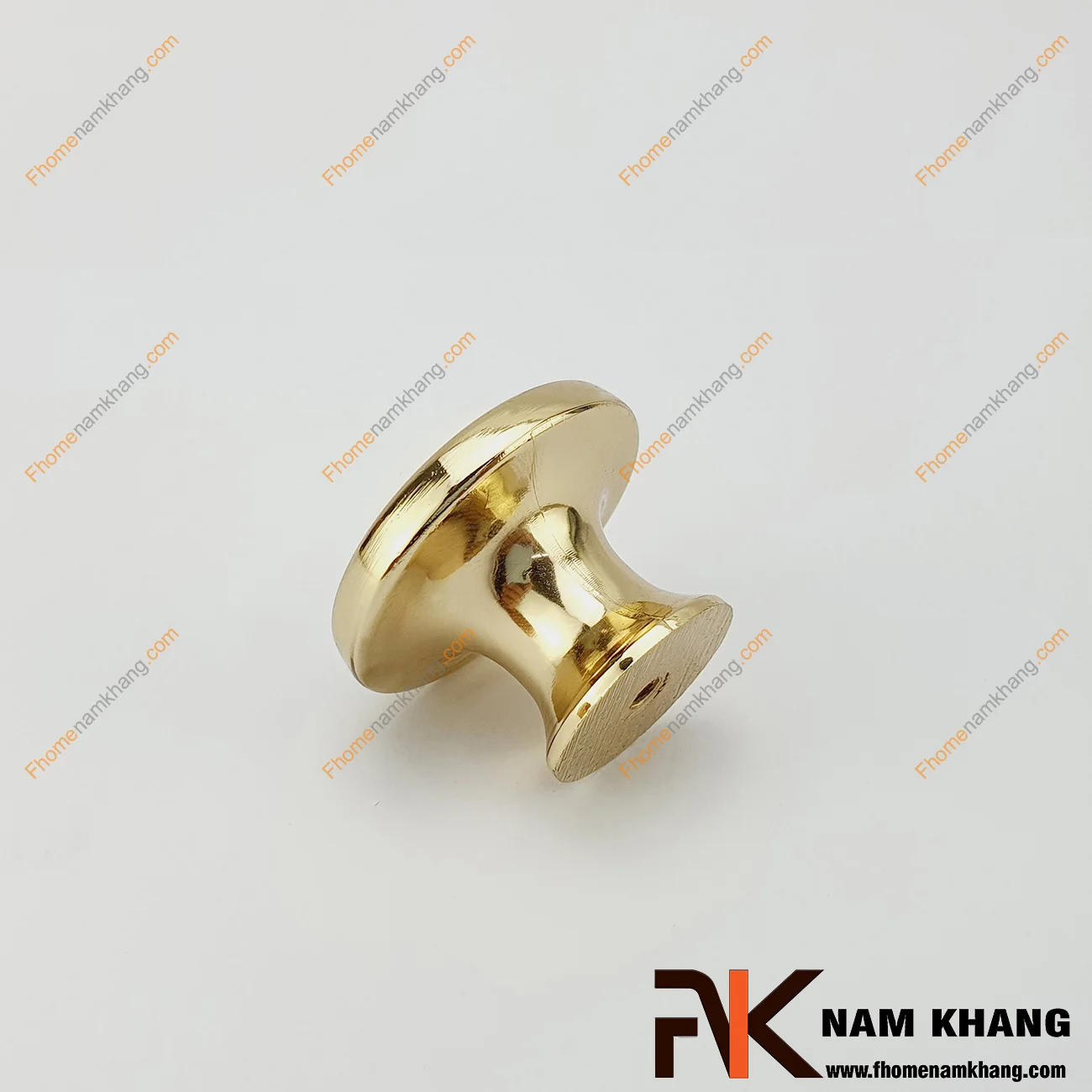 Núm cửa tủ sứ trắng viền vàng NK021-TV