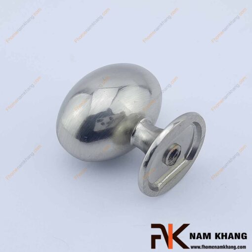 Tay nắm tủ hình ovan trắng bạc NK079-X2