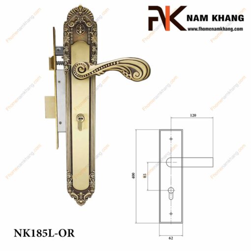 Khóa cửa chính NK185L-OR (Màu Đồng Vàng)