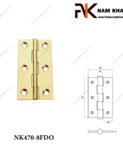 Bản lề lá tủ màu đồng vàng NK470-5FDO (Màu Đồng Vàng)
