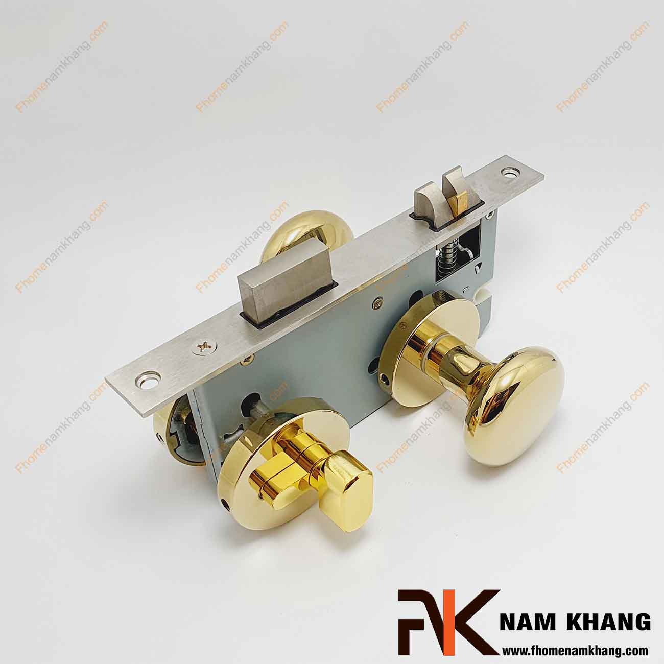 Khóa cửa phân thể vàng bóng NK577-PVD