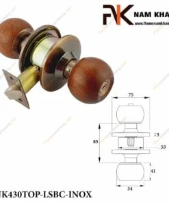 Khóa cửa tay nắm tròn NK430TOP-LSBC-G