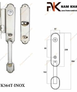 Khóa cửa thân mỹ NK564T-INOX (Màu Inox)