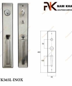 Khóa cửa thân mỹ NK565L-INOX (Màu Inox)