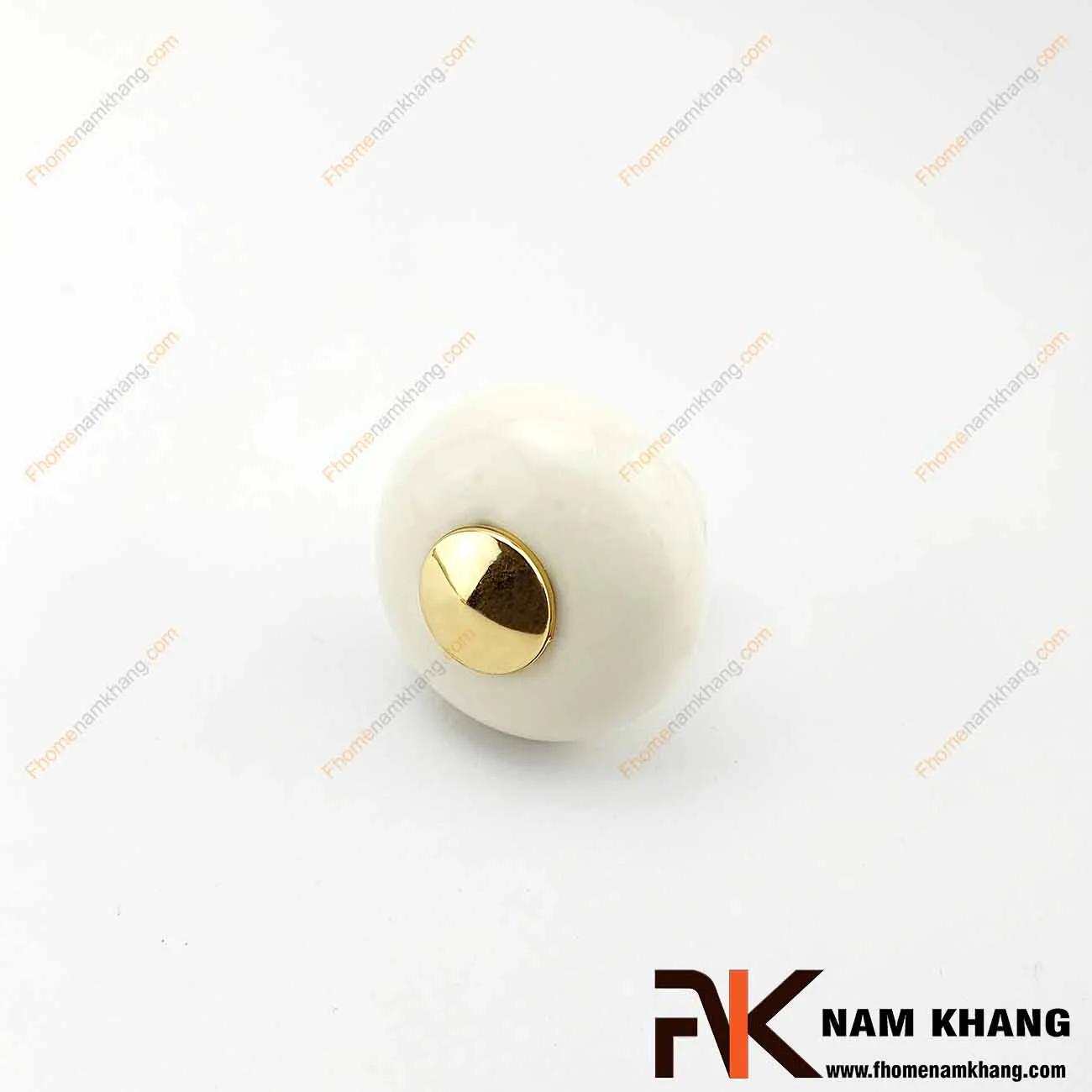 Núm cửa tủ màu trắng NK338-V