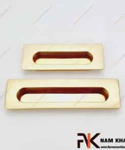 Tay nắm âm tủ màu vàng mờ NK356-VM
