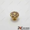 Núm cửa tủ dạng tròn bằng đồng vàng viền đỏ NK451D-RC FHOMENAMKHANG