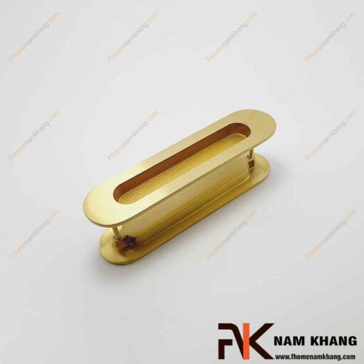 Tay nắm âm cửa tủ bằng đồng vàng NK061DC-128DVM-FHOMENAMKHANG