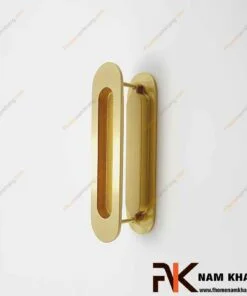 Tay nắm âm cửa tủ bằng đồng vàng NK061DC-128DVM-FHOMENAMKHANG