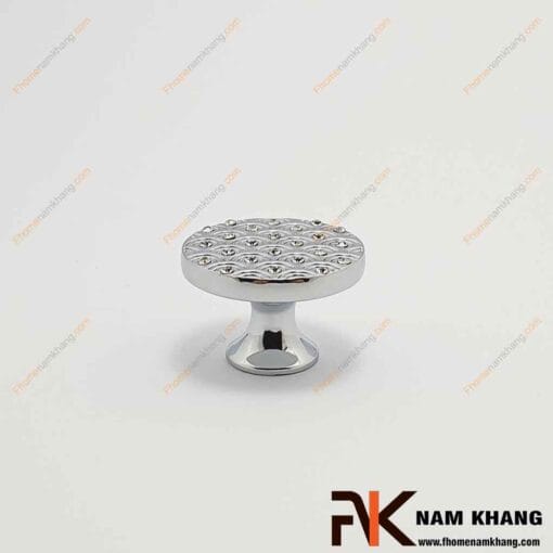 Núm nắm cửa tủ tròn trắng bạc NK286DC-B FHOMENAMKHANG