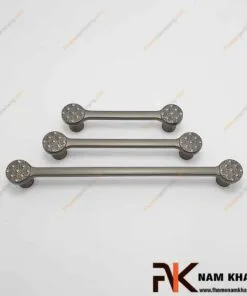 Tay nắm cửa tủ phối đá màu xám NK286DC-X FHOMENAMKHANG