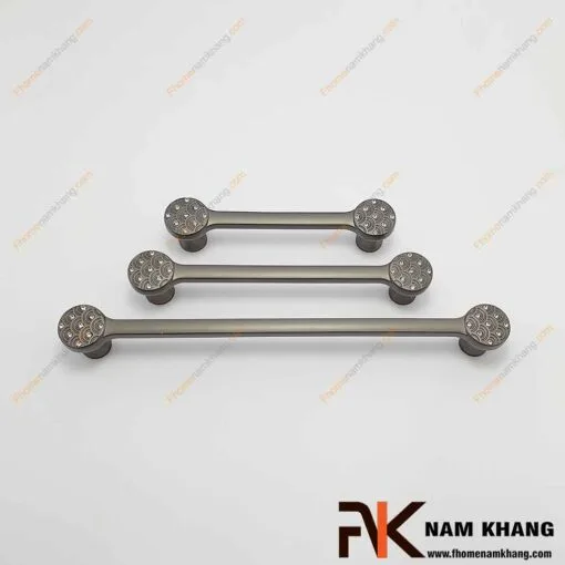 Tay nắm cửa tủ phối đá màu xám NK286DC-X FHOMENAMKHANG