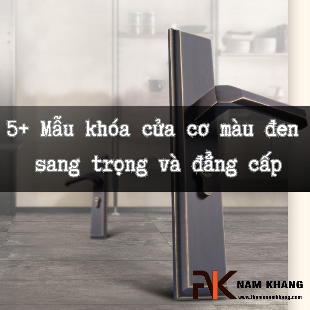 Khóa cửa gỗ màu đen